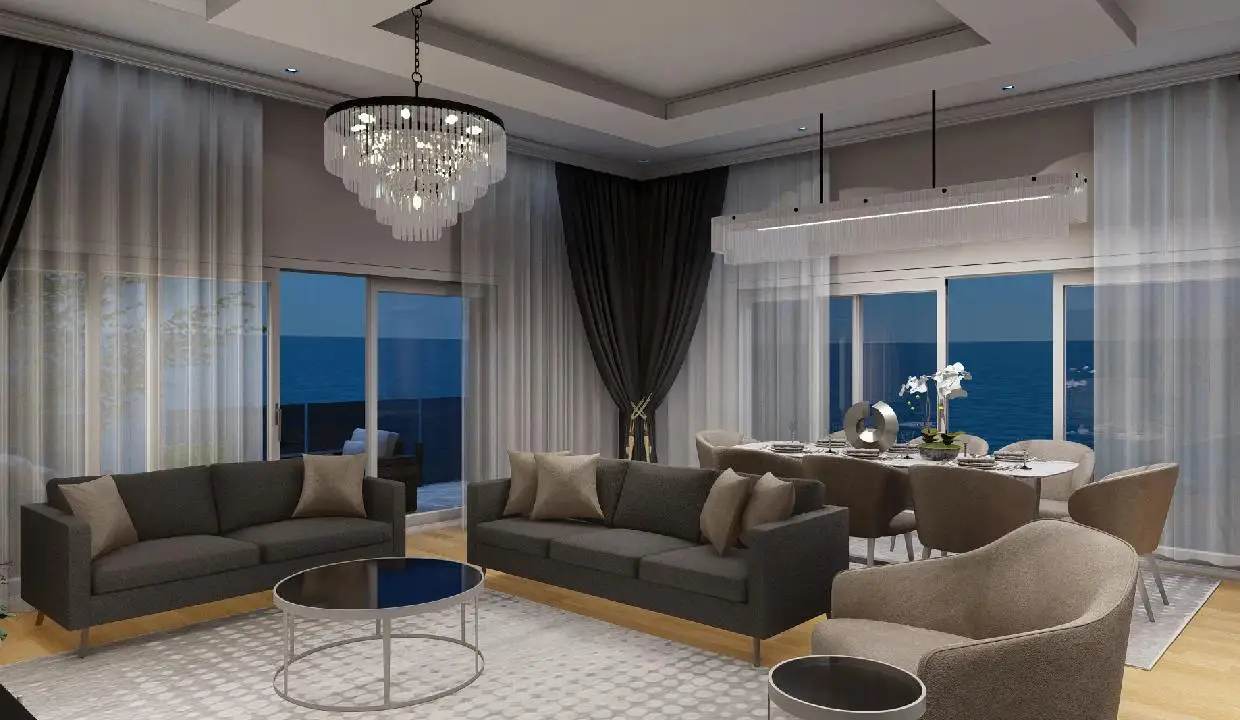 پذیرایی لاکچری پروژه یدی تپه پلاس